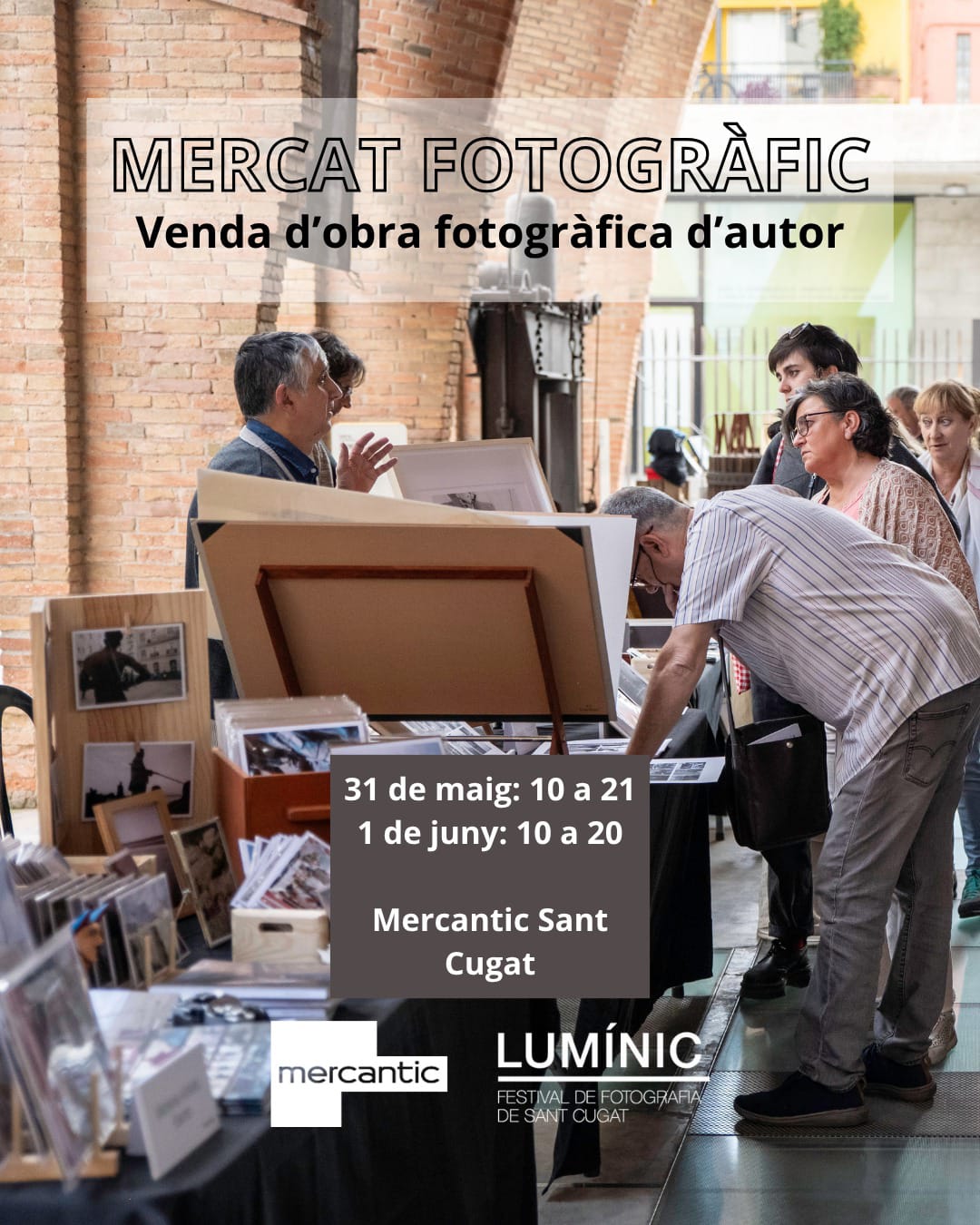 Mercat de fotografies i llibres al Lumínic